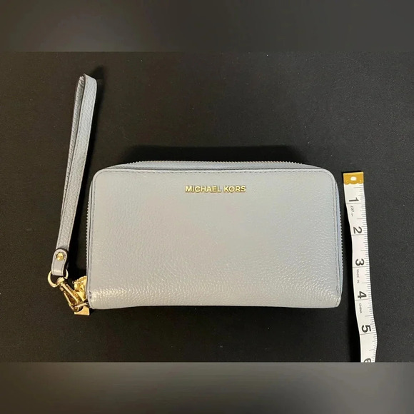 Michael Kors Pale Blue Wristlet Wallet - Picture 7 of 8